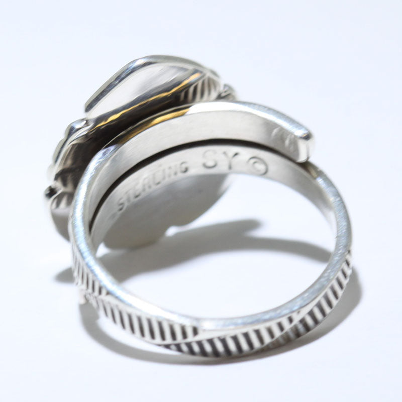 Zilveren Blad Ring door Steve Yellowhorse- 9