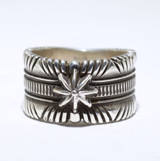 Silver Ring by Ron Bedonie- 12