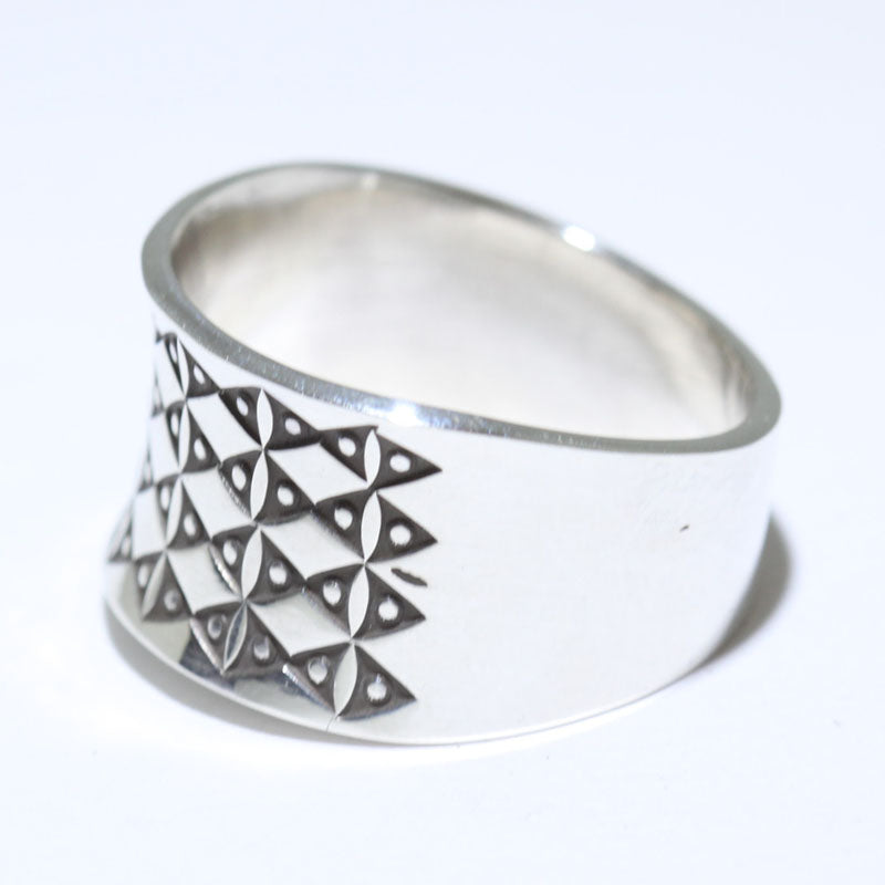 Bague en argent par Norbert Peshlakai - Taille 10.5