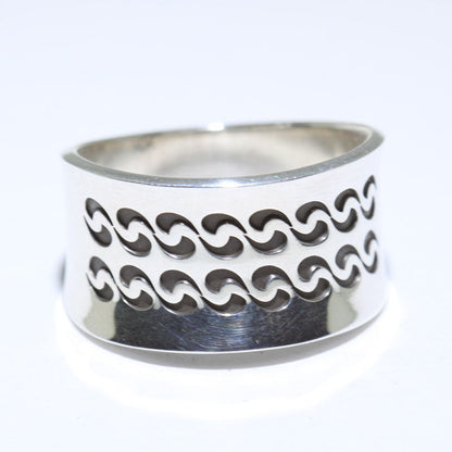 Silver Ring ni Norbert Peshlakai - 9.5