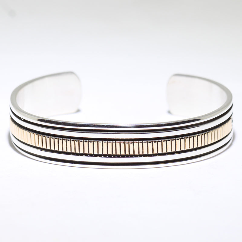 Silber/14K Armband von Bruce Morgan 5-1/2"