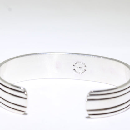 Pulsera de Plata/14K de Bruce Morgan 5-1/2"