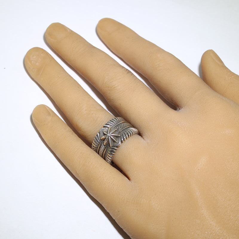 Silver Ring by Ron Bedonie- 8.5