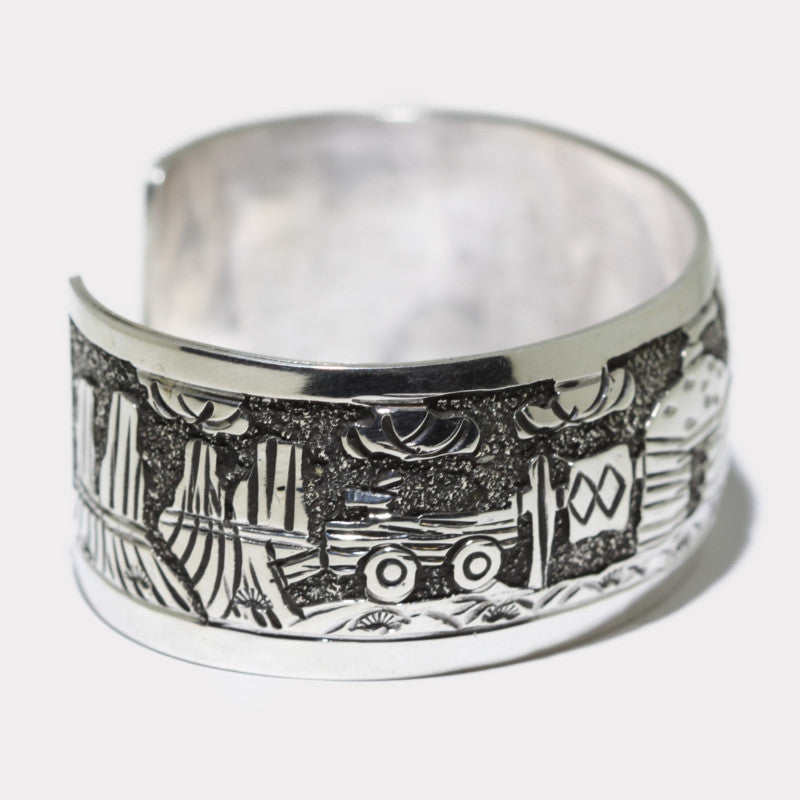 Bracciale in argento con timbro Navajo