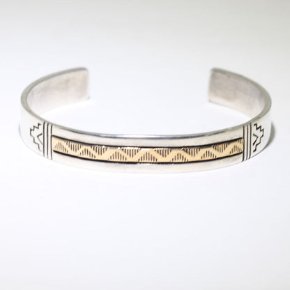 Silver/14K Bracelet by Amos Murphy 5-3/4"