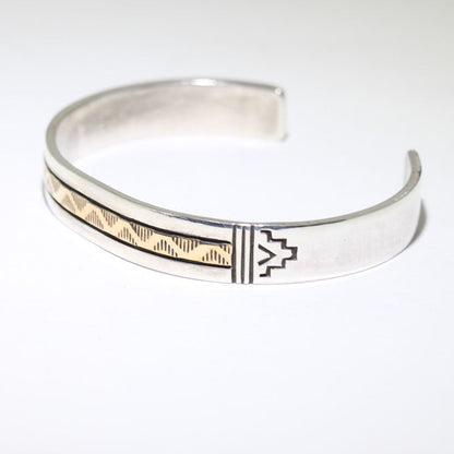 Bracelet en argent/14K par Amos Murphy 5-3/4"