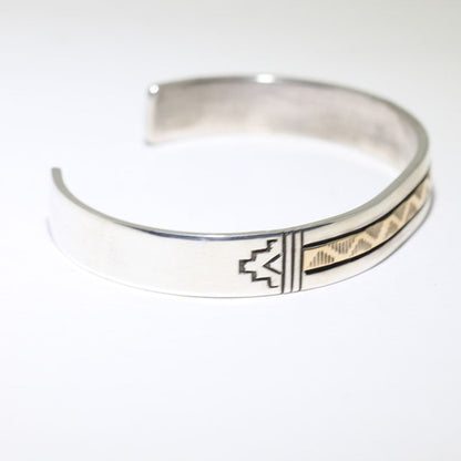 Bracelet en argent/14K par Amos Murphy 5-3/4"