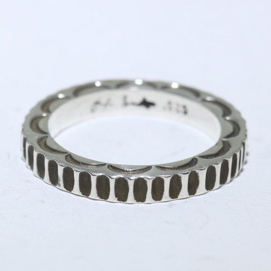 Anillo de plata por Lyle Secatero - Talla 8