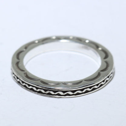 Silver Ring by Lyle Secatero- 7.5