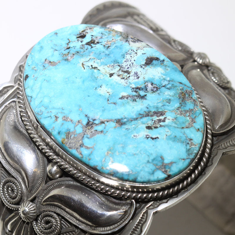 Apacheblue turquoise Bracelet by Andy Cadman 6-1/2inch