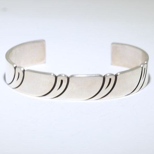 Silver Bracelet by Steve Yellowhorse 5-3/4"