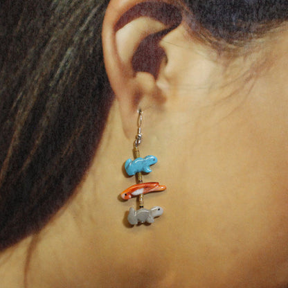 Boucles d'oreilles fétiches par Navajo