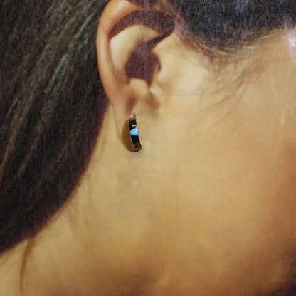 Inlay-Ohrringe von Navajo