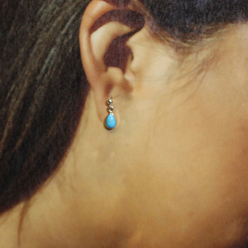 纳瓦霍族绿松石耳环