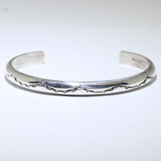 Silver Bracelet by Gary Sandoval 5-1/4"