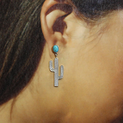 纳瓦霍族仙人掌耳环