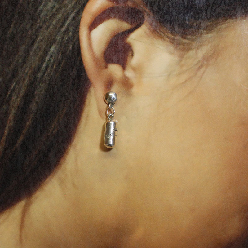 Boucles d'oreilles en argent par les Navajo