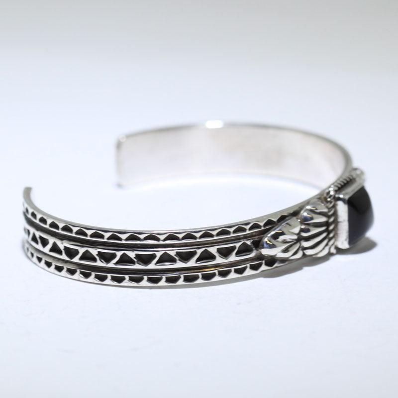 Onyx Bracelet by Tsosie White 5-1/4"