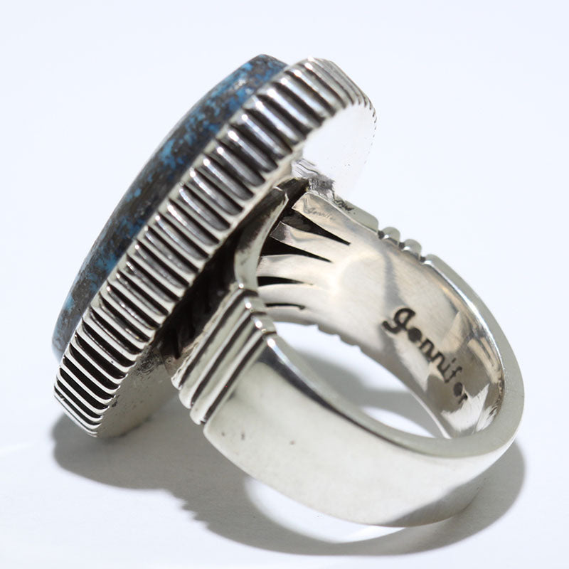 แหวนเพชรสีน้ำเงินโดยเจนนิเฟอร์ เคอร์ติส - ขนาด 9.5
