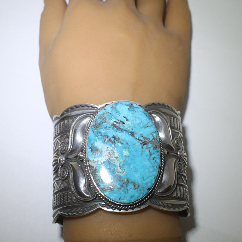 Apacheblue turquoise Bracelet by Andy Cadman 6-1/2inch