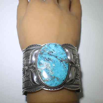 Bracelet en turquoise Apacheblue par Andy Cadman 16,5 cm