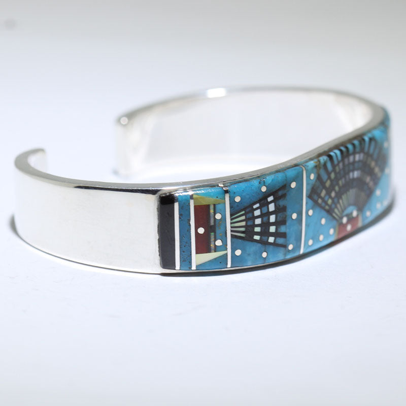 Micro Inlay Bracelet by Erwin Tsosie 5-3/4"