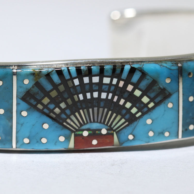 Micro Inlay Bracelet by Erwin Tsosie 5-3/4"