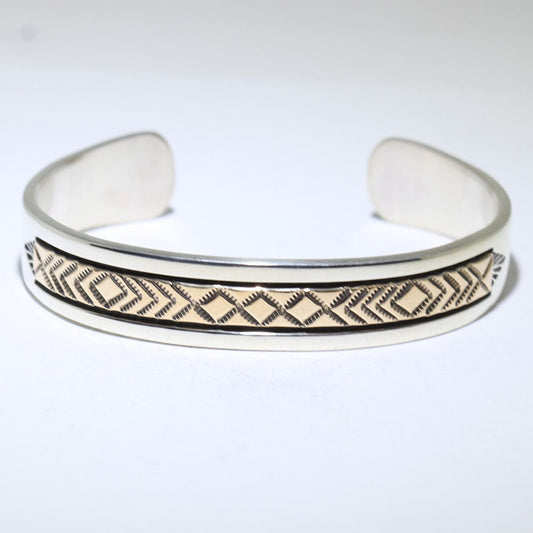 14K/Silver Bracelet by Bruce Morgan 6-1/4"