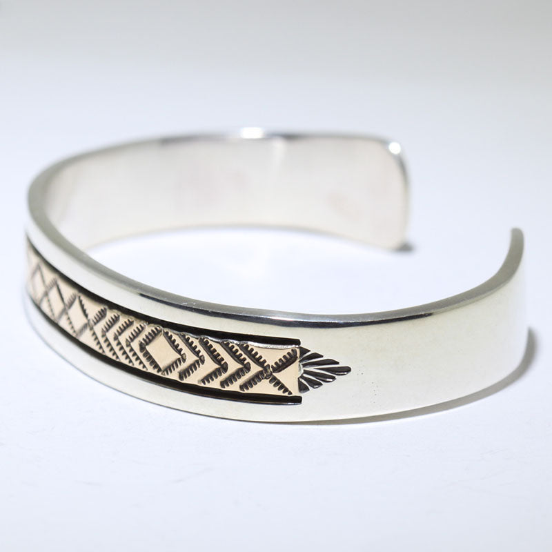 Gelang 14K/Perak oleh Bruce Morgan 6-1/4"