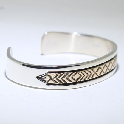 14K/Silver Bracelet by Bruce Morgan 6-1/4"