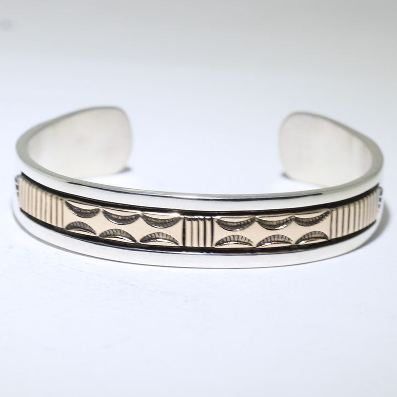 Bracelet en or 14K/argent par Bruce Morgan 5-3/4"