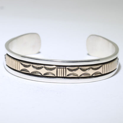 14K/Silberarmband von Bruce Morgan 5-3/4"