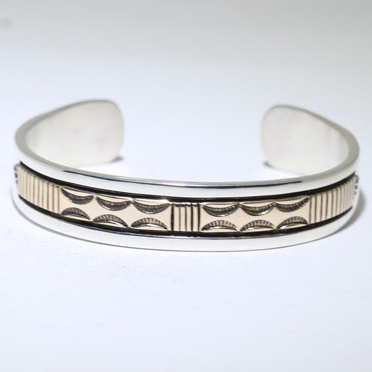 Gelang 14K/Perak oleh Bruce Morgan 5-3/4"