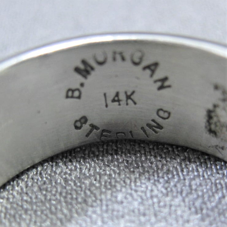 布魯斯·摩根設計的14K金及銀戒指