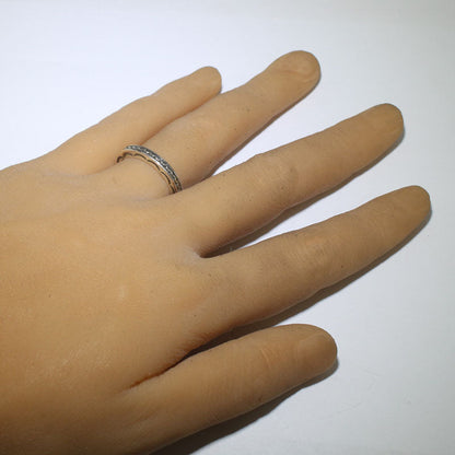 Bague en argent par Lyle Secatero - Taille 7.5