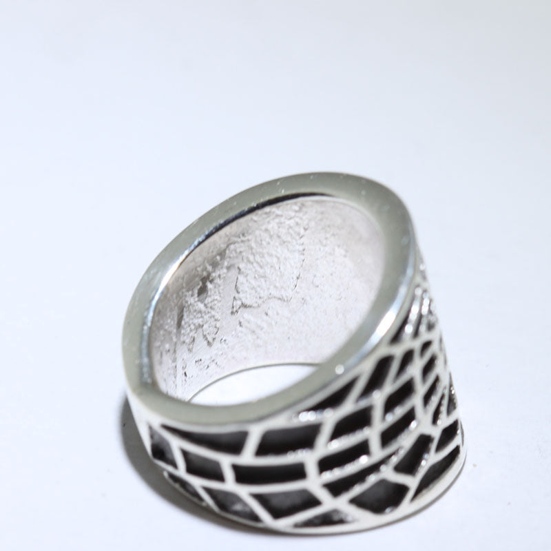 Silver ring by Philander Begay size8.5