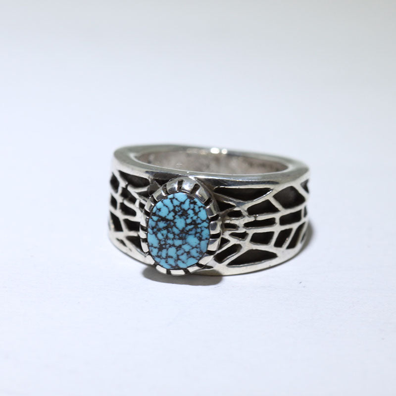 Bague en argent Kingman par Philander Begay taille 8.5