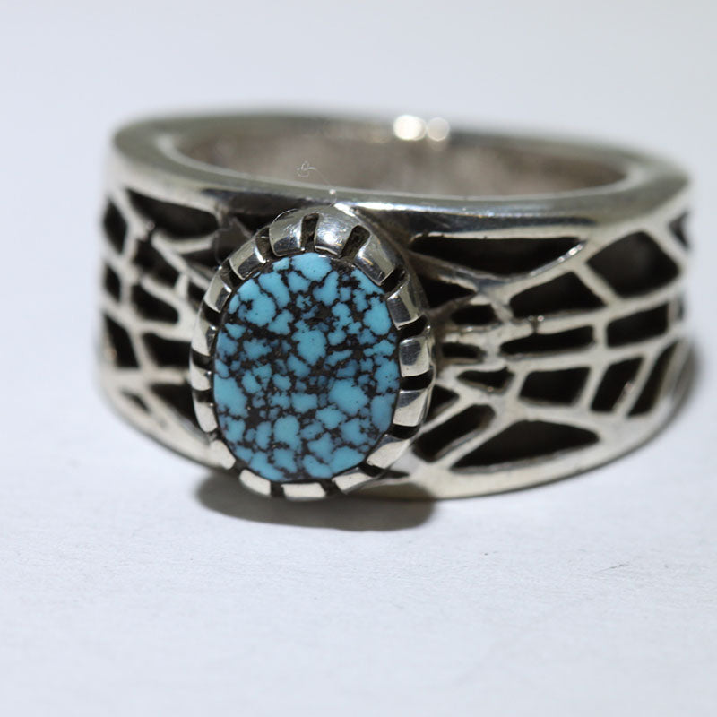 Kingman silver ring by Philander Begay size8.5