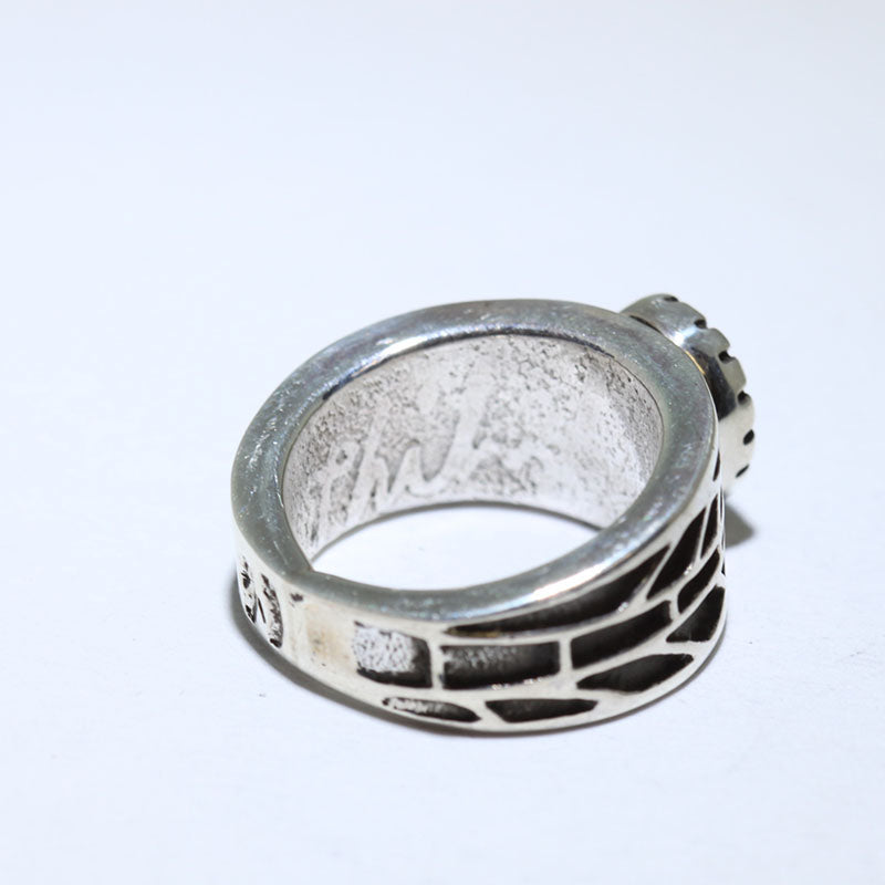 Philander Begay制作的Kingman银戒指，尺寸8.5