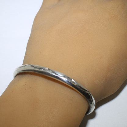 Silver Bracelet by Gary Sandoval 5-1/4"