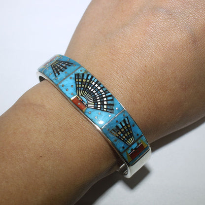 Micro Inlay Bracelet by Erwin Tsosie 5-3/4"