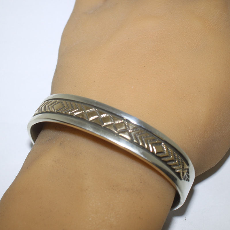 Bracelet en or 14K/argent par Bruce Morgan 6-1/4"