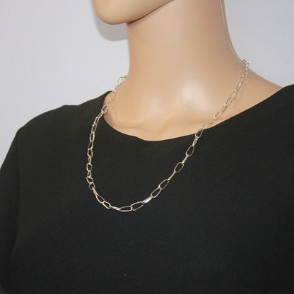 Tear drop Silver Chain