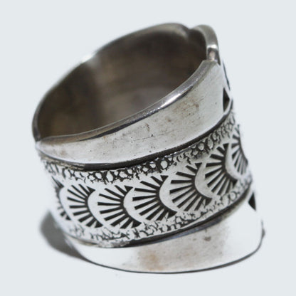 Zilveren ring door Navajo maat 4