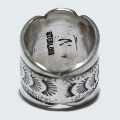 Zilveren ring door Navajo maat 4