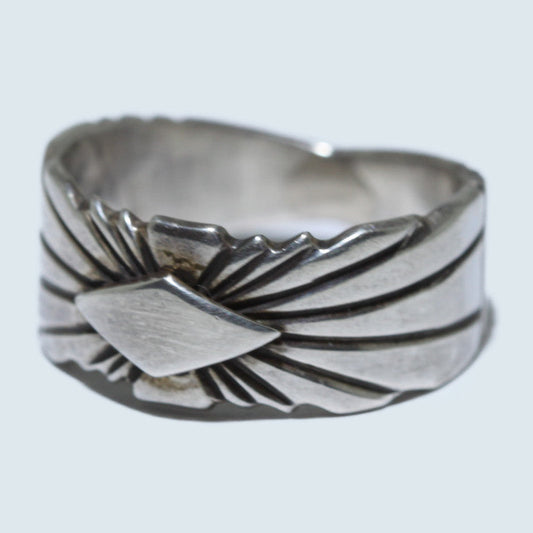 Zilveren ring door Navajo maat 10