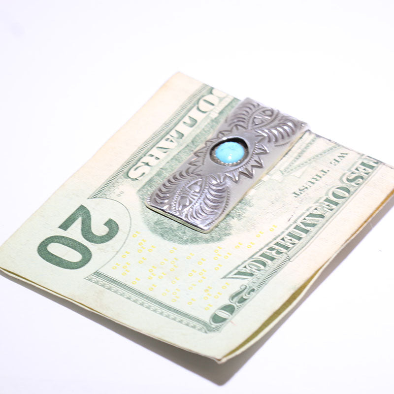 Turquoise Money Clip ng Navajo