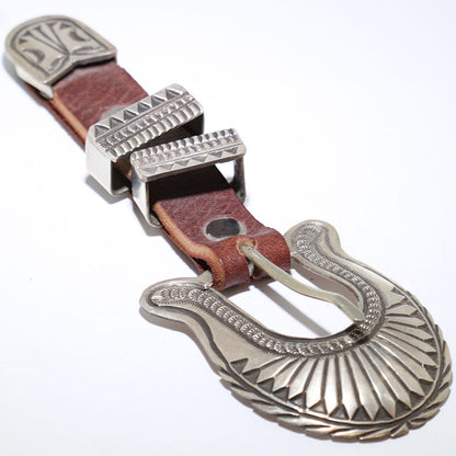 Silver Buckle Set by Leonard Maloney