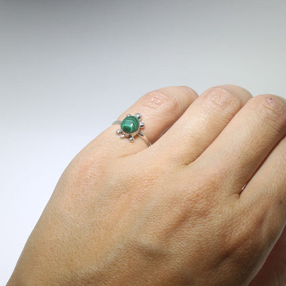 Bague Tortue en Malachite par les Navajos