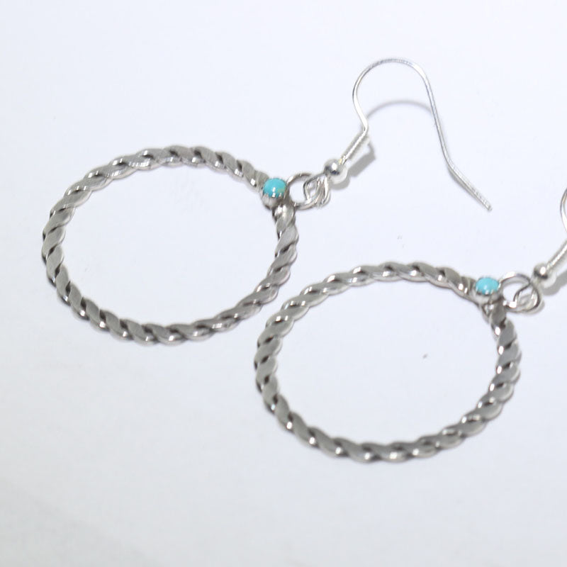 Turq Hoop Earrings ng Navajo